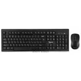 Набор беспроводной GEMBIRD KBS-8002, клавиатура, мышь 2 кнопки + 1 колесо-кнопка, черный