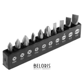 Набор бит Tundra, сталь Crv, PH, PZ, SL х 25 мм, 10 шт.