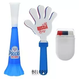 Набор болельщика «Чемпионы!», дудка, грим, трещотка