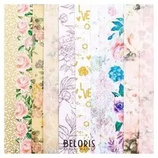 Набор бумаги для скрапбукинга «Цветочные мотивы», 10 листов, 30.5 × 30.5 см