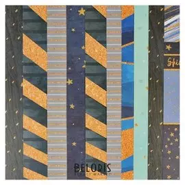 Набор бумаги для скрапбукинга с блестками «Сказочный день», 30,5х30,5 см, 10 листов 180 г/м