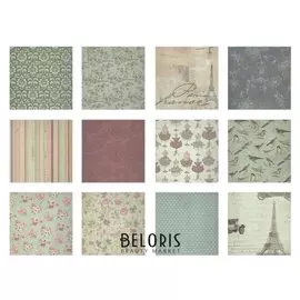 Набор бумаги "Модерн" 30.5смх30.5см, 24 листа+2 листа вырубки