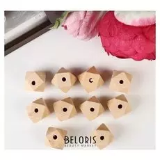 Набор бусин для творчества дерево "Многогранник" набор 10 шт 2х2х2 см