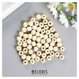 Набор бусин для творчества дерево "Натуральный" 50 гр 1х0,9 см