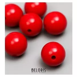 Набор бусин для творчества пластик "Алые бусины" 16 гр 1,6х1,6 см