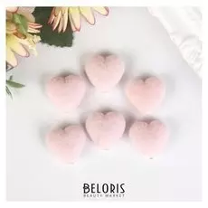 Набор бусин для творчества пластик "Бархатное сердце" набор 6 шт 2,7 см