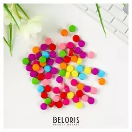 Набор бусин для творчества пластик "Цветные кругляшки" набор 120 шт 0,3х0,6х0,6 см