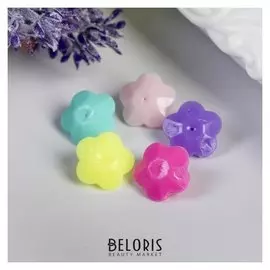 Набор бусин для творчества пластик "Цветочки матовые" набор 20 гр 1х1х0,5 см