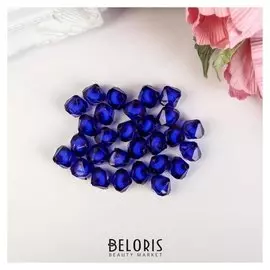 Набор бусин для творчества пластик "Кристалл-многогранник сапфир" 20 гр 1,2х1,4 см