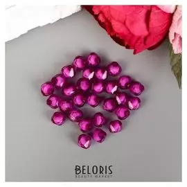 Набор бусин для творчества пластик "Кристалл-многогранник слива" 20 гр 1,2х1,4 см