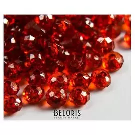 Набор бусин для творчества пластик "Кристалл с гранями винный" 20 гр 0,4х0,6х0,6 см