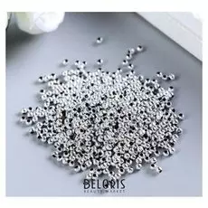 Набор бусин для творчества пластик "Серебро" набор 20 гр 0,3х0,3 см