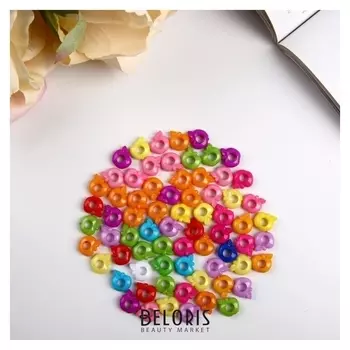 Набор бусин для творчества пластик "Яркие яблочки" набор 70 шт 1,1х1,1 см