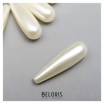 Набор бусин для творчества пластик "Жемчуг вытянутая капля" набор 20 гр 3х1х1 см