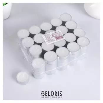 Набор чайных свечей, белый, 12 г, 100 штук