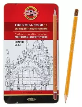 Набор чернографитных карандашей 1500 График