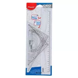 Набор чертежный Maped Geometric 4 предмета, прозрачный