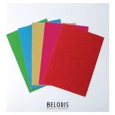 Набор цветного картона "Гофрированный с блёстками" 5 листов 5 цветов, 21х29,7 см