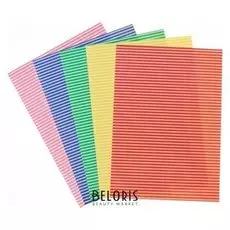 Набор цветной офсетной бумаги, А4, "Полоски" 5 шт, 80 г/м2, 21х29,7 см, самоклеящаяся