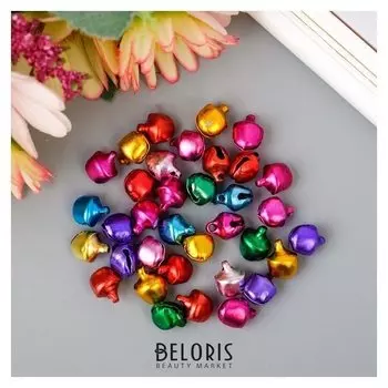 Набор декора для творчества "Бубенчики цветные" d=0,8 см, 35 шт.