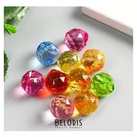 Набор декора для творчества пластик "Кристалл-капля" цветные набор 20 гр 1,8х1,7х1,7 см