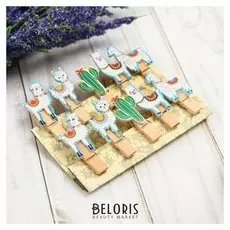 Набор декоративных прищепок "Ламы" набор 10 шт.