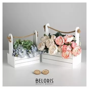 Набор деревянных ящиков 2 в 1 с шильдиком, «Хорошего настроения», 25x15x30, 21x12x23 см