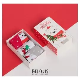 Набор детских носков Kaftan "Мишка" 3 пары, р-р 16-18