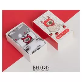 Набор детских носков Kaftan "С НГ" 3 пары, р-р 16-18