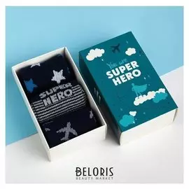 Набор детских носков Kaftan "Super Hero" 3 пары, р-р 14-16