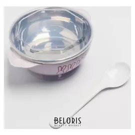 Набор детской посуды, 3 предмета: тарелка, 270 мл, ложка, крышка.