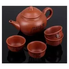 Набор для чайной церемонии "Иероглиф", 5 предметов: чайник 200 мл, 4 чашки 25 мл