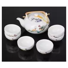 Набор для чайной церемонии "Олененок", 7 предметов: чайник 700 мл, чашка 80 мл