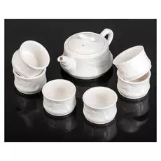 Набор для чайной церемонии "Снег", 7 предметов: чайник 230 мл, 6 чашек 80 мл