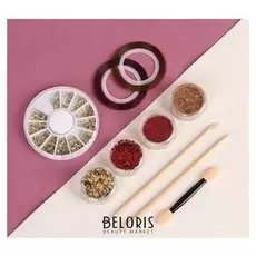 Набор для декора, цвет красный/золотистый