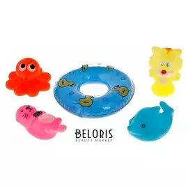 Набор для игры в ванне «Зверята с кругом»