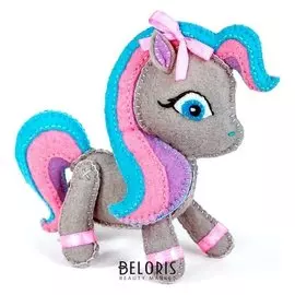 Набор для изготовления игрушки из фетра "Пони", 13 см