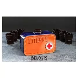 Набор для коньяка "Аптечка", 7 предметов, 1,8 л