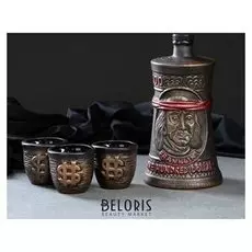 Набор для коньяка "Доллар", 4 предмета в наборе, 0,6 л/0.08 мл