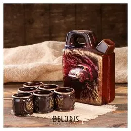 Набор для коньяка "Канистра", 7 предметов: штоф 1 л, рюмки 0.05 л