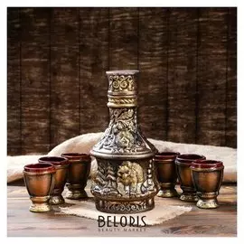 Набор для коньяка "Медведь", 7 предметов, 2,3/0.05 л