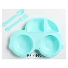 Набор для кормления: тарелка, вилка, ложка