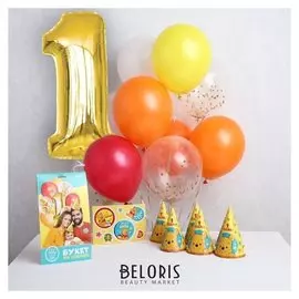 Набор для оформления праздника «Baby» + колпачки, наклейки, медвежонок винни и его друзья