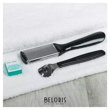 Набор для педикюра, 3 предмета, цвет чёрный