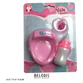 Набор для пупса "Горшок музыкальный, бутылка, соска"