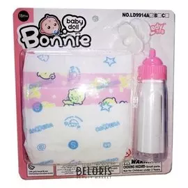 Набор для пупса "Подгузник, бутылочка и соска"