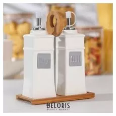 Набор для соусов и масел на деревянной подставке «Эстет» 220 мл, 2 шт