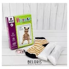 Набор для создания игрушки из носков «Кошечка» + игла, инструкция