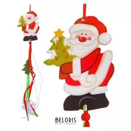 Набор для создания новогодней подвески «Дед мороз с ёлочкой»