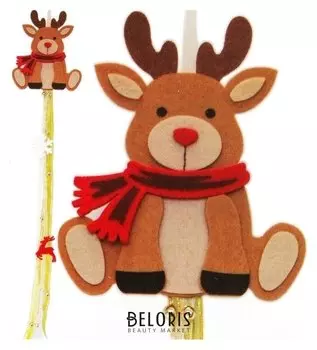 Набор для создания новогодней подвески «Олень в шарфике»